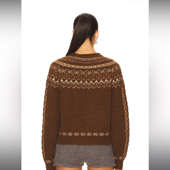Guest In Residence Cloud Chalet Crew Sweater in Chestnut Combo - Picture 4 of 7